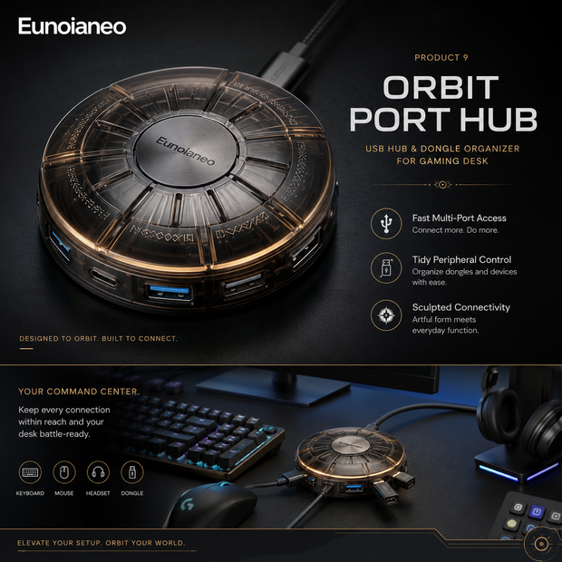 Eunoianeo™ Orbit Command Multi-Port Desktop Hub